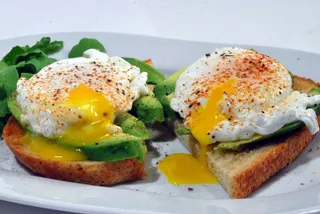 Poached eggs on avocado toast